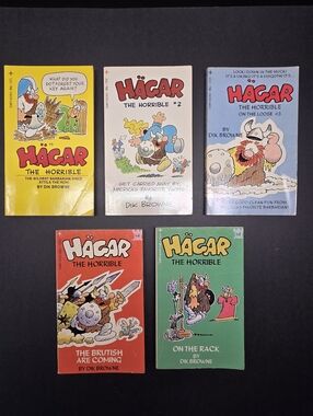 Hagar The Horrible Vintage Pocket Comic Books  Lot Of 5 1974-1976 -Dik Browne